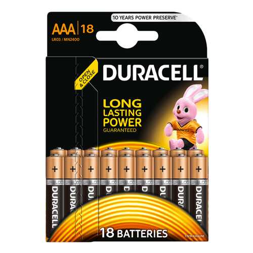 Батарейка Duracell BASIC LR03-18BL 18 шт в Технопарк