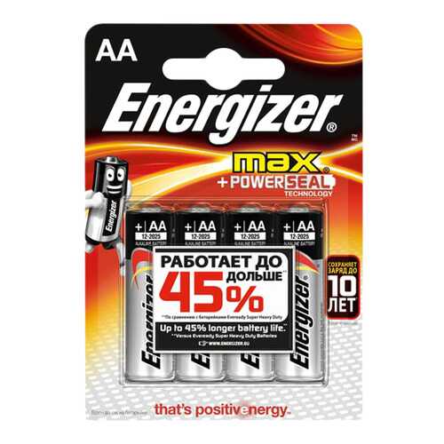 Батарейка Energizer MAX E91/AA BP4 4 шт в Технопарк