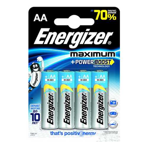 Батарейка Energizer Maximum 638635 4 шт в Технопарк