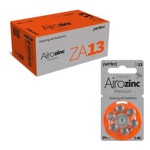 Батарейка Perfeo ZA13/6BL Airozinc Premium 60 шт в Технопарк