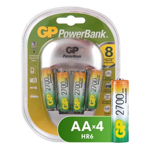 Зарядное устройство + аккумуляторы GP PB27GS270-2CR5 AA 4 шт. 2550 mAh в Технопарк