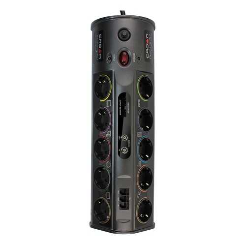Сетевой фильтр Crown Crown CMPS-10, 10 розеток, 1,8 м, Black в Технопарк