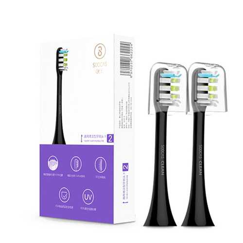 Насадка для зубной щетки Soocas Electric Sonic Toothbrush X1 / X3 Black 2 шт в Технопарк