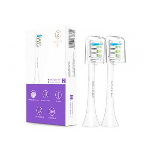 Насадка для зубной щетки Soocas Electric Sonic Toothbrush X1 / X3 White 2 шт в Технопарк