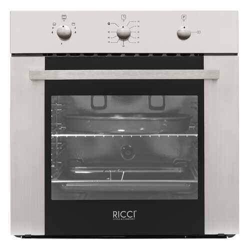 Встраиваемый газовый духовой шкаф RICCI RGO-640IX Silver/Black в Технопарк