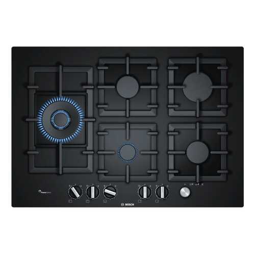 Встраиваемая варочная панель газовая Bosch PPS7A6M90 Black в Технопарк